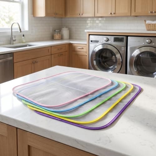 Parliky Travel Ironing Pad 5pcs Mesh Iron Covers for Ironing, Tabletop Board Protector for Clothing and Sewing, Reusable Wrinkle-Free Results — view 6