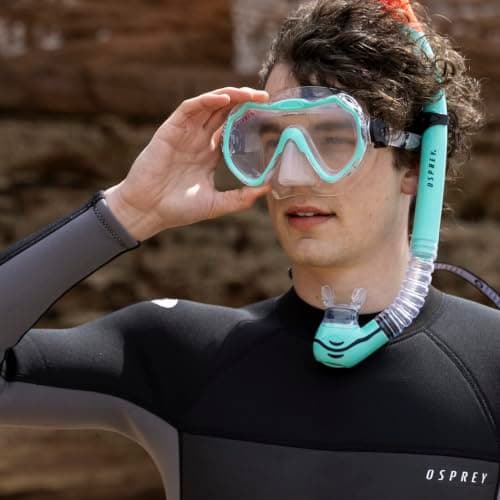 Osprey Adult Snorkel Set with Tempered Glass Mask & Semi-Dry Snorkel — view 2