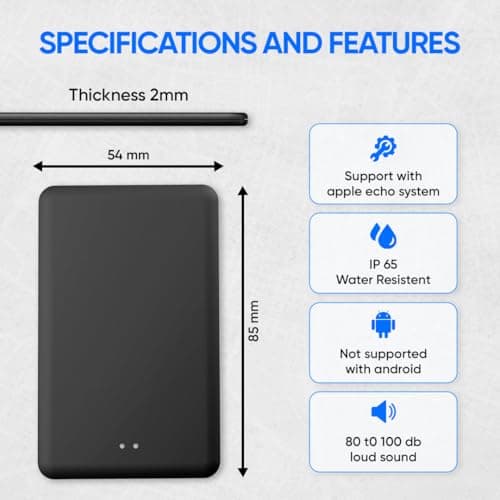 ReFind Wallet Tracker Card (IOS Only) - Rechargeable Wallet Tracker AirTag Alternative for Bags, Luggage, Suitcases and Purses. Slim and Durable GPS tracker Compatible with Apple Find My App — view 4