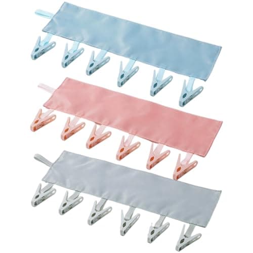Travel Hangers Foldable|Foldable Travel Hangers 3Pk, 6 Clips, 3 Colors
