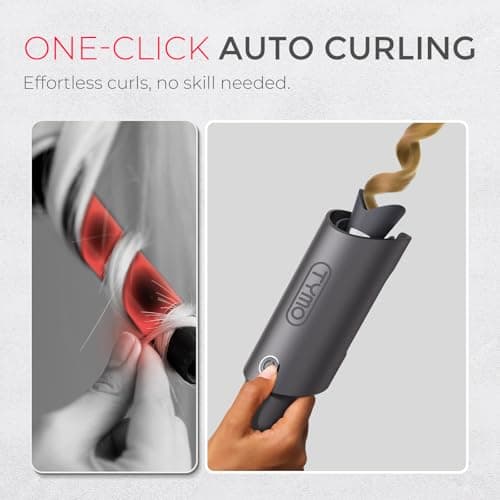 TYMO Hair Curler Automatic Rotating - CURLPRO, Curling Wand, Gray 1 inch — view 2