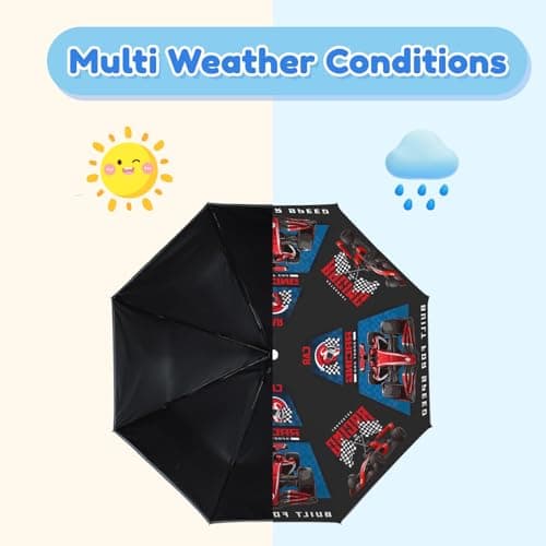 alldomess Kids Automatic Umbrella，Folding Umbrella for Girls & Boys — view 2