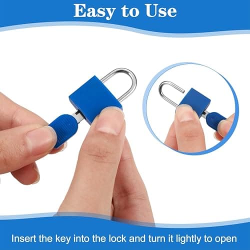 Suitcase Locks Padlocks, Small Luggage Locks with Keys with Outdoor Travel Luggage Suitcase Baggage Metal Travel Padlocks for Backpack Gym Locker Laptop Bag Multicolour (2 Pcs Pink) — view 5
