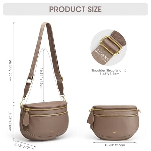 Kattee Crossbody Bum Bags for Women,Leather Fanny Packs with RFID Blocking — view 5