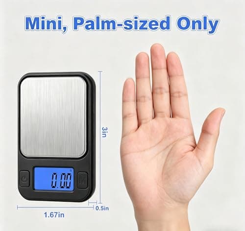 Mini Scales 0.01g/200g, Diyife Portable Precision Scale Jewellery Scales with Storage Case, Auto-Off, Backlit Lcd, 8 Units, Tare, Digital Pocket Scales for Food, Gold, Coffee, Gem (Black) — view 2