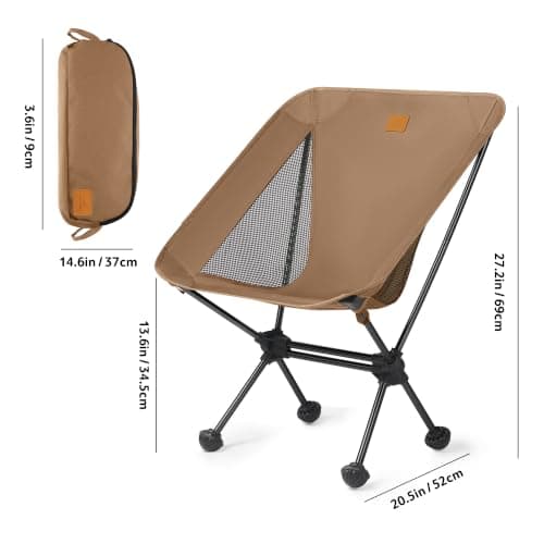 Naturheike YL08 Ultralight Camping Chair, Backpacking Chair with Anti-Sinking Feet, Portable Compact Folding Chair for Hiking Camping Fishing Outdoor — view 2
