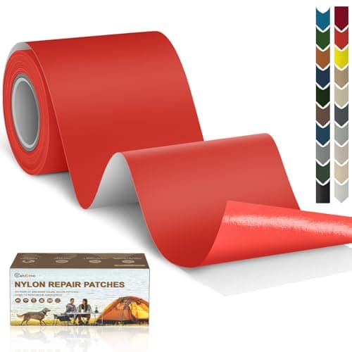 Cahomo Nylon Repair Patch 7.62x200 cm Nylon Repair Tape Self Adhesive Nylon Fabric Tape Outdoor Camping Gear Nylon Repair kit for Tent, Umbrella, Down Jackets, Sleeping Bag, Knapsack (Orange)