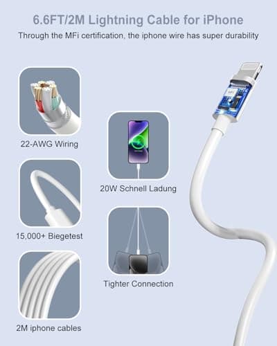 iPhone Charger Fast Charge,20W USB C Charger Plug with USB C to Lightning — view 4