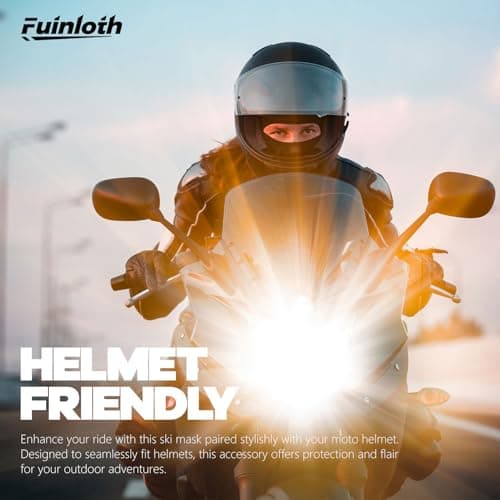 fuinloth Balaclava Ski Mask Motorcycle Cooling Summer UV Unisex Light Blue — view 2
