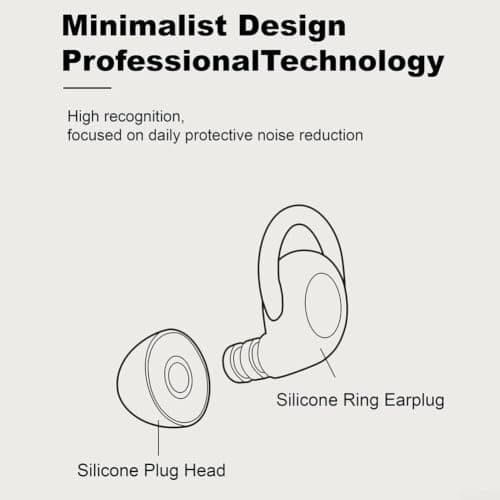Travel Earplugs Soft Silicone for Concerts and Flights(Black) — view 3