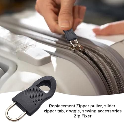 Replacement Zipper Pull Tab - Reusable Zipper Handle for Coats, Bags, Suitcases, Jackets, Backpacks - Universal Zipper Repair Kit for Clothing and Travel Gear, Easy Fix Zipper Accessories — view 2