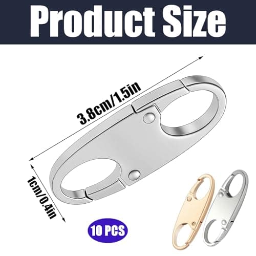 Zipper Pulls,Pack of 10 Anti-Theft Zipper Pulls Suitable for Two-Way Zippers and Quick Release Mini Padlocks Suitable for Handbags, Suitcases, Backpacks, Wallets — view 2