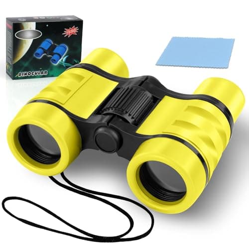 OSDUE Kids Telescope Outdoor Toys, 4x30 High Resolution Binoculars for Kids' Educational Learning & Sports, Yellow