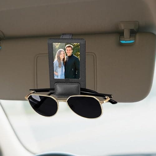 Car Visor Photo Clip 2-in-1 Auto Glasses Picture Magnetic Organizer — view 3
