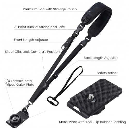 waka Camera Shoulder Strap, Anti-slip Over Shoulder Camera Sling Strap — view 2