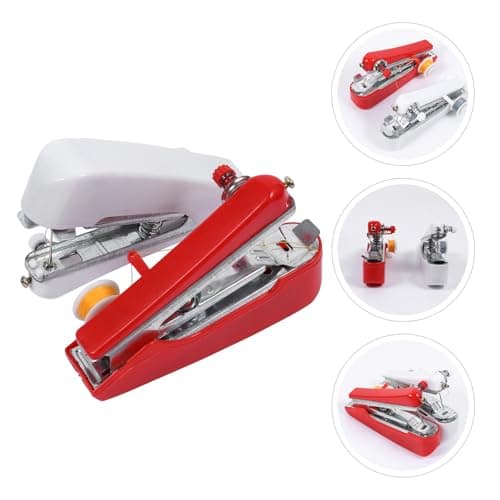 GRIRIW 2pcs Mini Sewing Machine Portable Manual Lightweight Stitch Tool for Fabrics and Clothing, Compact Design Suitable for Home and Travel Use — view 5