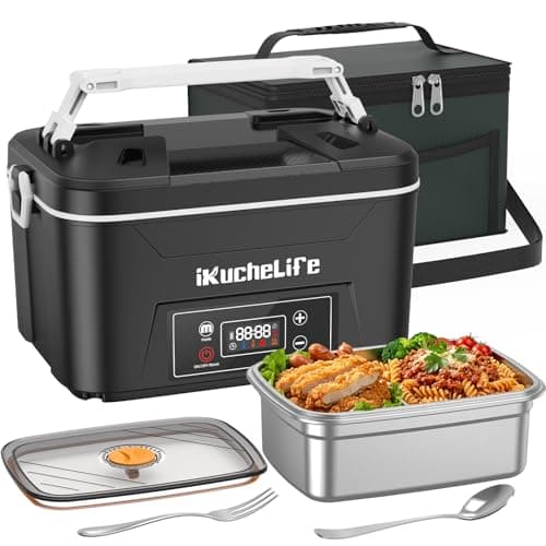 iKuchelife Cordless Heated Electric Lunch Box, 24000mAh, 1.2L Lunchbox