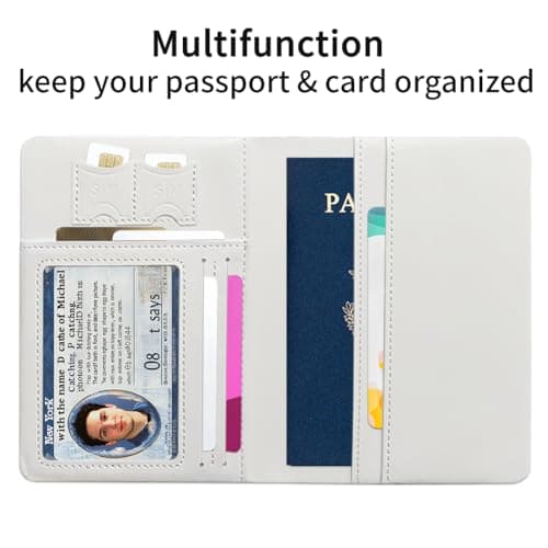 beinkmake Cute Cool Dino Passport Holder for Travel, 5.9" x 4.3" — view 3