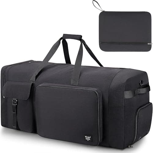 YOUNGOA 80L Foldable Travel Duffle Bag, Large Holdall Duffel Bag