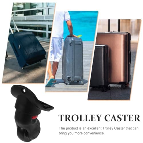 Cabilock Suitcase Replacement Wheel, 360° Swivel Luggage Caster, Black — view 6