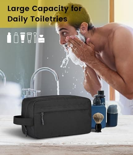 Vorspack Water Resistant Travel Toiletry Bag for Men Women - Medium & Black — view 5