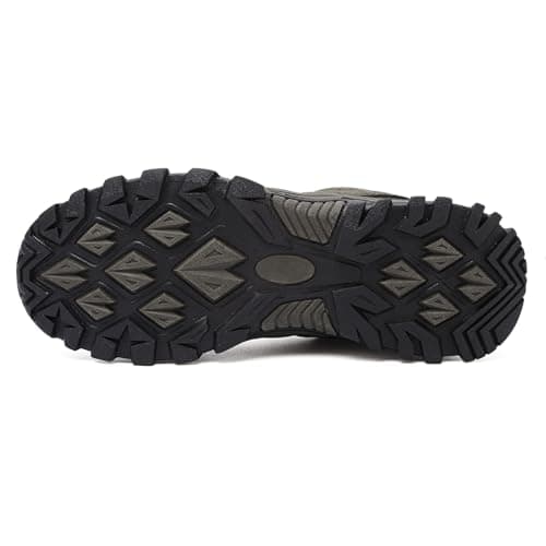 HaloTeam Trekking Shoes Mens Outdoor Travelling Walking Shoes Non-Slip Lace-up Hiking Boots,Army Green,5 UK — view 3
