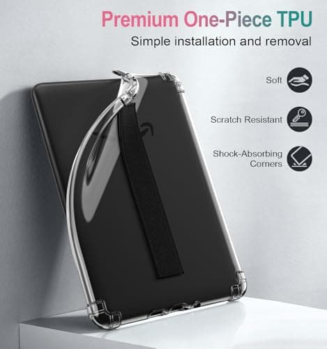 MoKo Case for 7" Kindle Paperwhite 12th Gen 2024 with Hand Strap, Black — view 4