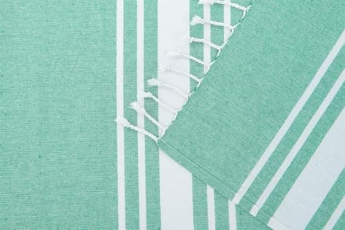 Adore Cotton Rich Hammam Beach Towel 90 x 170cm - Green Stripe — view 6