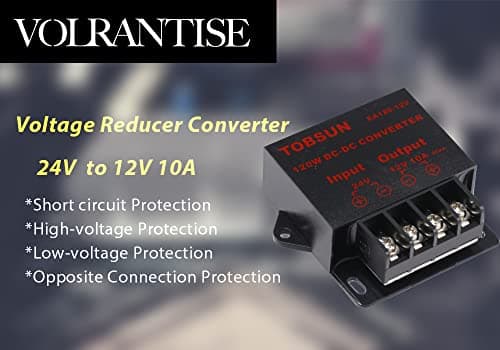 DC 24V to 12V 10A Step Down Converter, 120W Power Buck Voltage Regulator - Compact Transformer Module for Car, Truck, RV Electronics — view 2