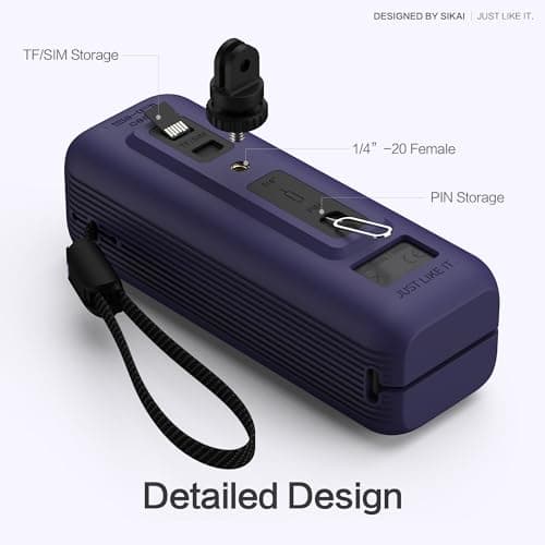 Silicone Case for Anker Laptop Power Bank 165W (25000mAh) with 1/4-inch Nut Hole, TF/Sim Card, Card Pin Storage Slot for Anker Power Bank 165W Skin-Friendly Anti-Lost Protective Case (Purple) — view 3