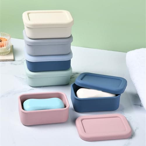 Travel-Friendly Silicone Soap Container with Drain, E S SIZE, E S SIZE — view 2