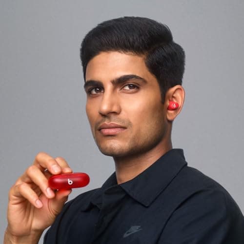 Beats Solo Buds — Wireless Bluetooth Earbuds | 18 Hours of Battery Life | Apple & Android Compatibility | Built-in Microphone - Transparent Red — view 2