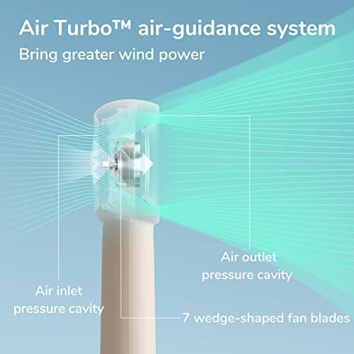 JISULIFE Handheld Turbo Fan [16H Max Cooling Time] Mini Portable Hand, 4000mAh USB Rechargeable Personal, Battery Operated Pocket Fan with 5 Speeds for Travel/Outdoor/Home/Office - Brown — view 4