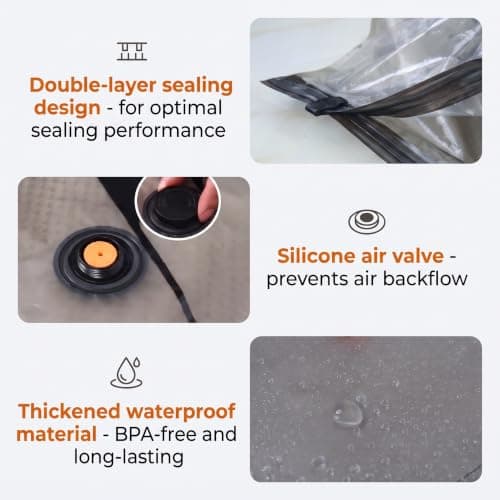 Vacuum Storage Bags,20 Pack/ 8x40x50cm/8x47x64cm/4x54x74cm Vacuum Storage Bags with Electric Pump Rechargeable Space Saver Sealer Vacuum Bags for Cloths Travel and Home Use — view 6