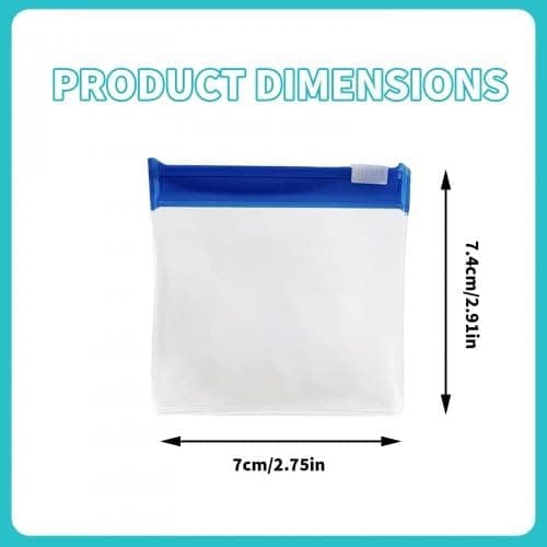 Merzio 14 Pcs Reusable Zip Seal Pill Bags for Travel, Small Storage Pouches — view 2