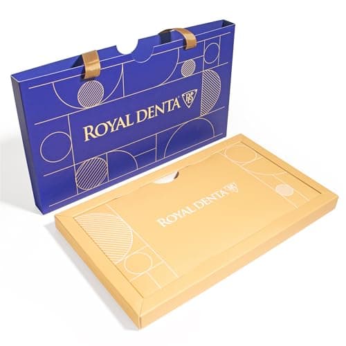 Royal Denta Travel Kit Gift Set – Luxury Gift Box with Silver Extra Soft Toothbrush, Water-Resistant Travel Case and Travel Toothpaste Multipack, Navy Blue — view 5
