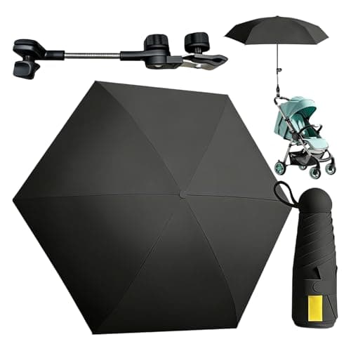 Wihozte 1Pcs Pram Parasol with 50+ UV Protection & Multi-Functional Stand