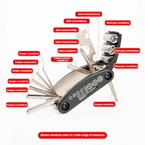 16-in-1 Bike Multi-Tool, All-in-One Bicycle Repair Kit — view 3