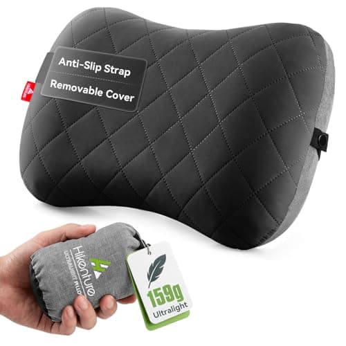 HIKENTURE Camping Pillow with Removable Cover, Ultralight Inflatable Pillow