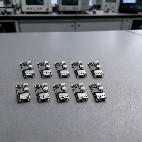 Vasiumic 10 Packs USB Step-Down Converter DC-DC 6V-32V to 5V/3-12V Quick Charge Board with LED Indicator DIY Car Solar Phone Charging Projects — view 2