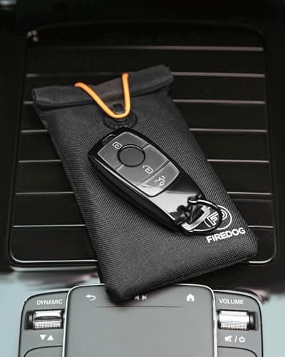 FIREDOG Faraday Pouch for Car Keys and Cell Phone, Key Signal Blocking Bag, Anti Theft Car Protection, Cell Phone WiFi/GSM/LTE/NFC/RFID/Keyless Entry Fob Signal Blocking Bag (Black) — view 2