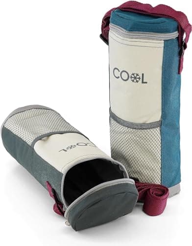 MTS Wine Cooler Bag for 1.5L Water Bottles - Padded Insulated Champagne Carrier with Zip & Shoulder Strap - Thermal Drinks Holder with Pocket for Picnics, Travel & Beach, Great for Wine Lovers