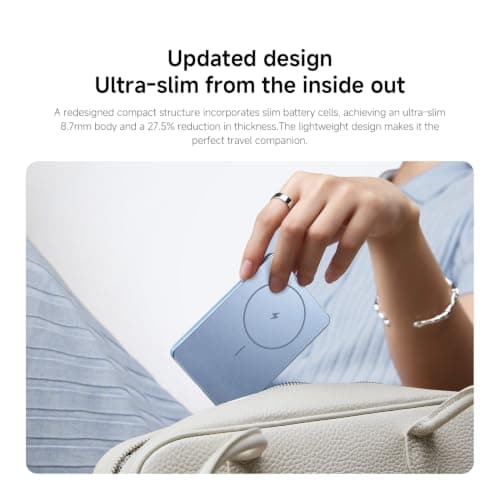 Xiaomi Super Slim Magnetic Power Bank 5000mAh, MagSafe Charger, Gold — view 3
