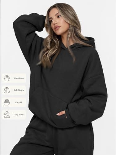 LILLUSORY Womens 2 Piece Tracksuits Full Lounge Wear Sets UK Black S — view 3