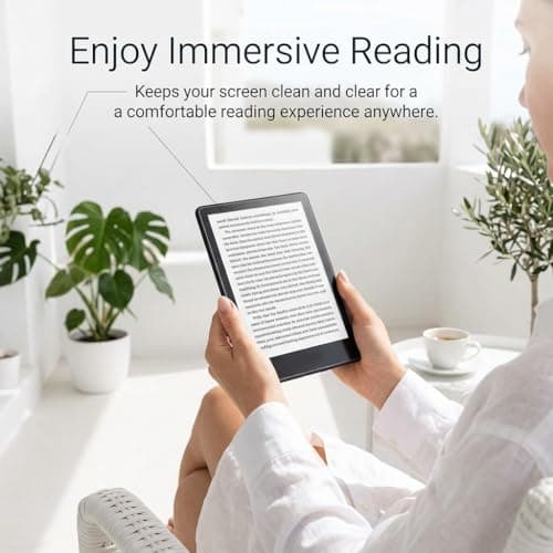 dravix 3 Pack Screen Protector Compatible with 7" Kindle Paperwhite 12th Generation 2024 and Kindle Paperwhite Signature Edition 2024, Anti Glare Matte PET Protective Film for Kpw6, Case Friendly — view 5