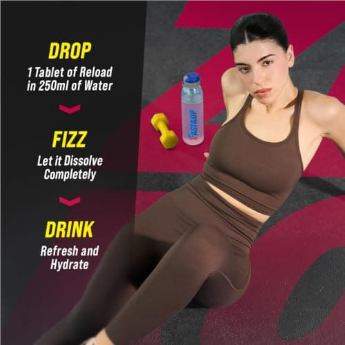 Fast&Up Reload Zero Electrolyte Tablets | Zero Sugar & Calories | Summer Fruits Flavour | 25 Effervescent Tablets with Vitamin C & B12 | Instant Hydration & Energy — view 6