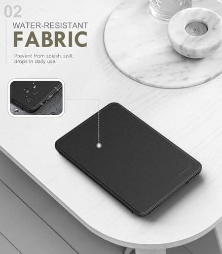 MoKo Case for 6" Amazon Kindle Basic 11th Gen 2024/2022, Denim Black — view 3