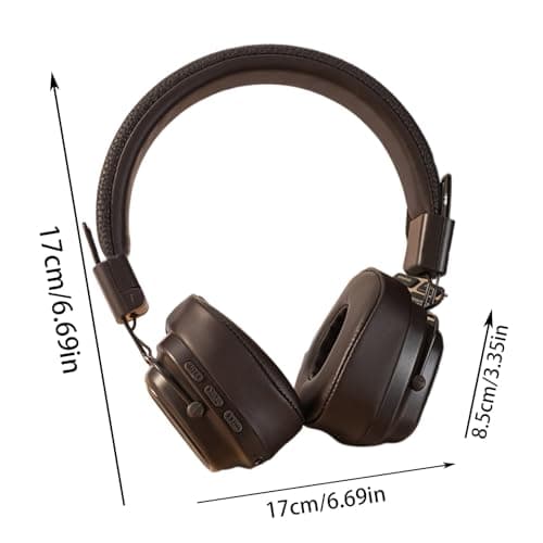 Wireless Headphones - Travel Over Ear Headset, Blue-Tooth Headphones, Noise Cancelling Wireless, Vintage Heavy Bass for Women Men, Portable Head-Mounted Headset — view 6