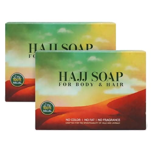 OBD 2 x Hajj Soap for Body & Hair – Unscented Halal Soap Bar for Hajj & Umrah Travel, Gentle Personal Care Soap for Body Washing and Hair Cleansing, No Colour No Fragrance Soap for Daily Use