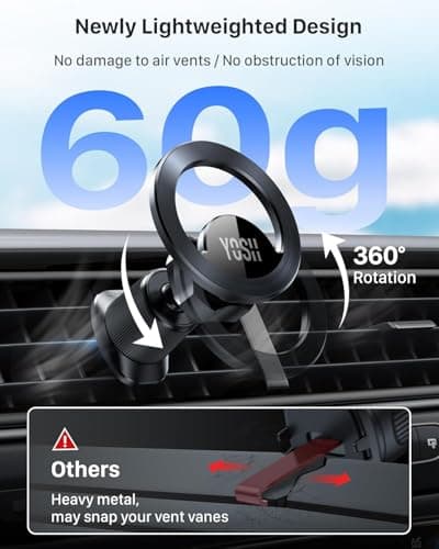 YOSH for MagSafe Car Mount, Air Vent Magnetic Phone Holder for iPhone — view 6